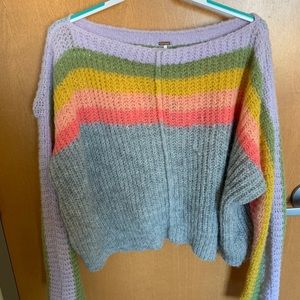 Free People Rainbow Sweater